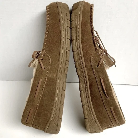 ⭐️NEW‼️ EDDIE BAUER WOODLAND SUEDE MOCCASIN COMFY SLIPON SLIPPER STYLE SHOE NWOT - Picture 8 of 16